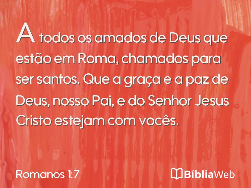 Romanos 1:7 em imagem para compartilhar