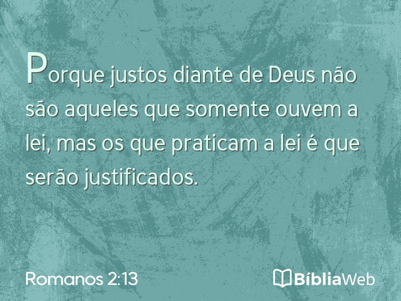 Romanos 2:13 em imagem para compartilhar