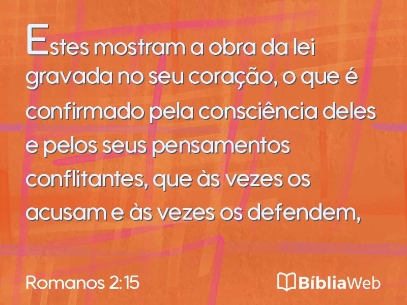 Romanos 2:15 em imagem para compartilhar
