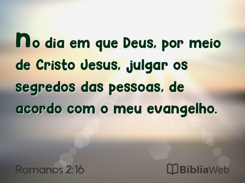 Romanos 2:16 em imagem para compartilhar