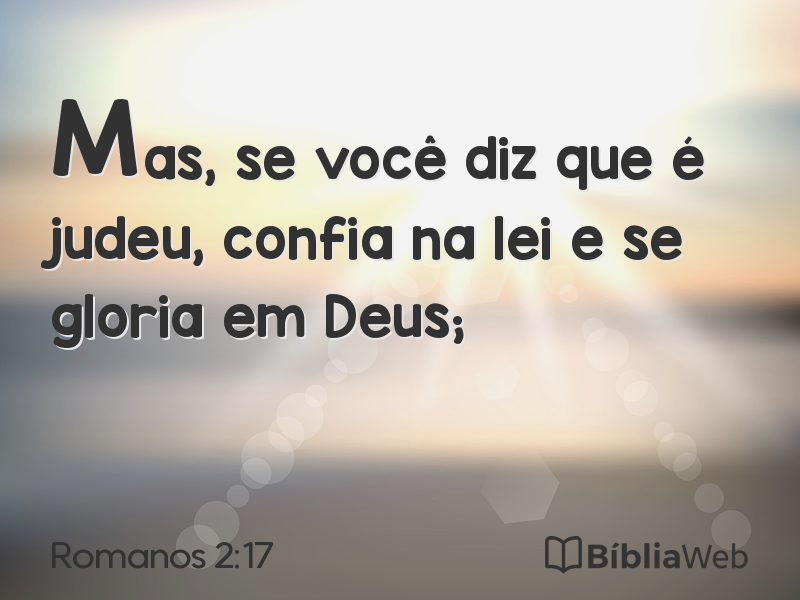 Romanos 2:17 em imagem para compartilhar