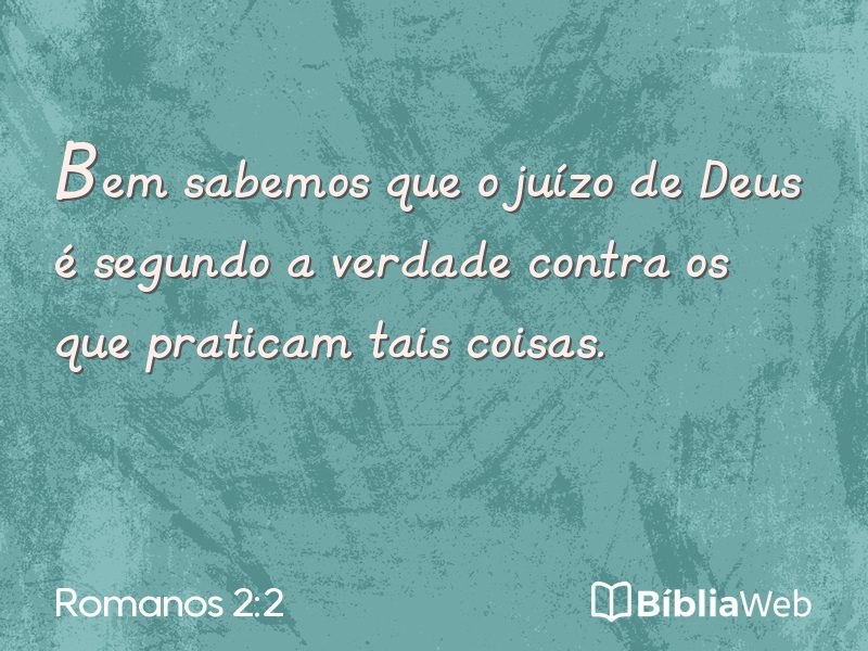 Romanos 2:2 em imagem para compartilhar