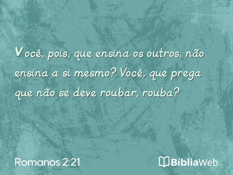 Romanos 2:21 em imagem para compartilhar