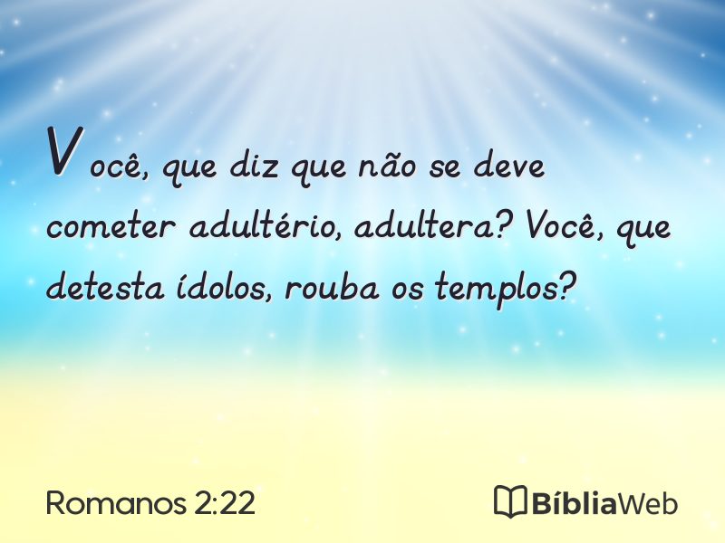 Romanos 2:22 em imagem para compartilhar