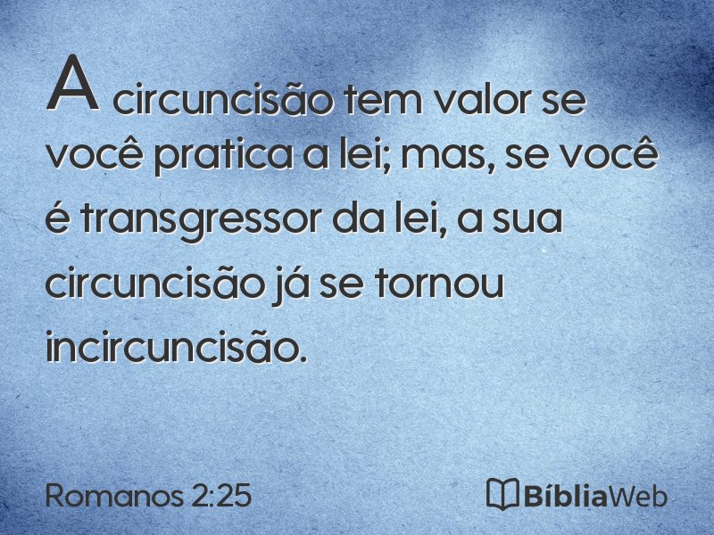 Romanos 2:25 em imagem para compartilhar