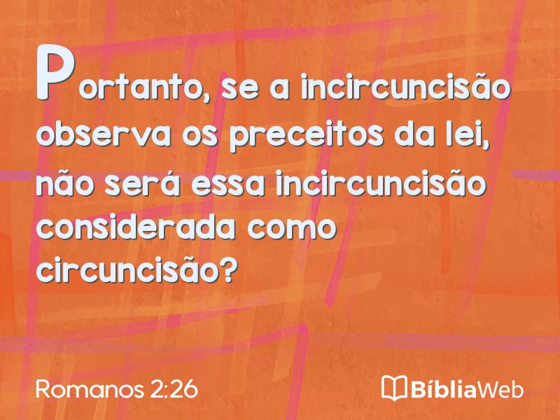 Romanos 2:26 em imagem para compartilhar