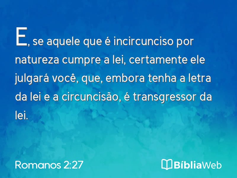 Romanos 2:27 em imagem para compartilhar