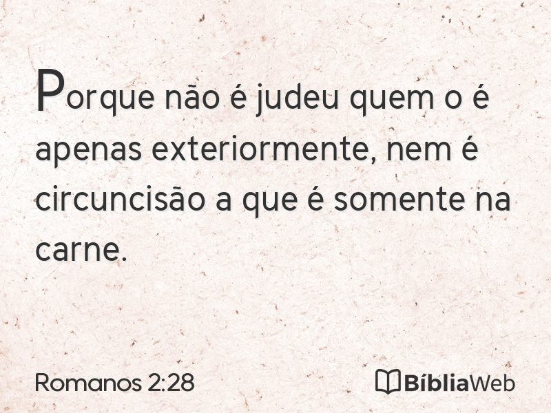 Romanos 2:28 em imagem para compartilhar