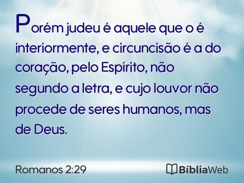 Romanos 2:29 em imagem para compartilhar