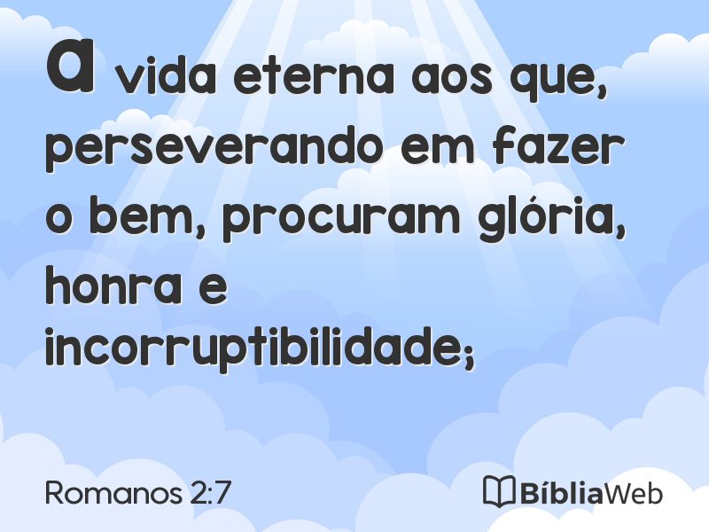 Romanos 2:7 em imagem para compartilhar