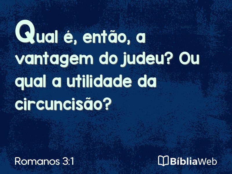 Romanos 3:1 em imagem para compartilhar
