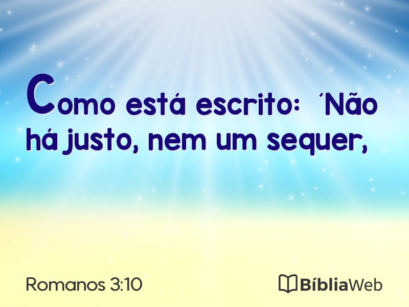 Romanos 3:10 em imagem para compartilhar