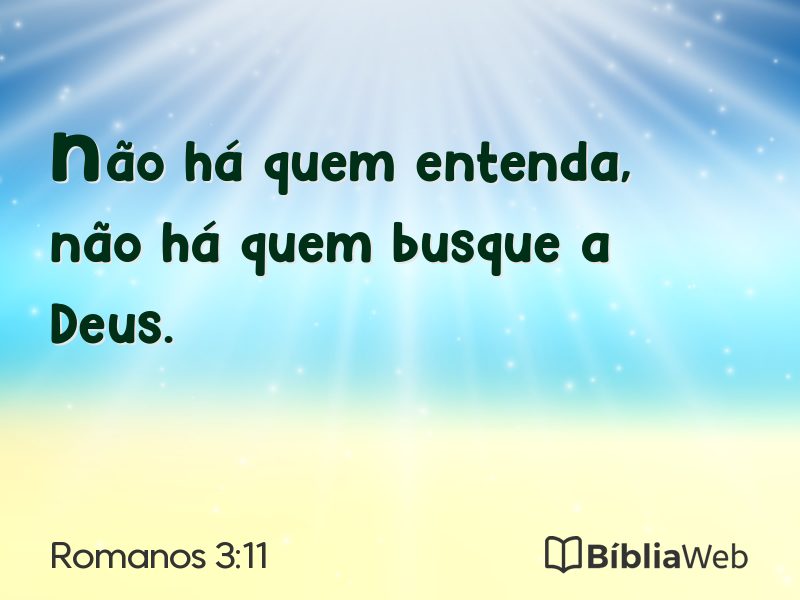 Romanos 3:11 em imagem para compartilhar