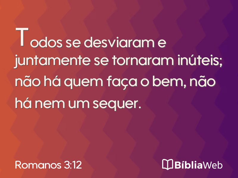 Romanos 3:12 em imagem para compartilhar
