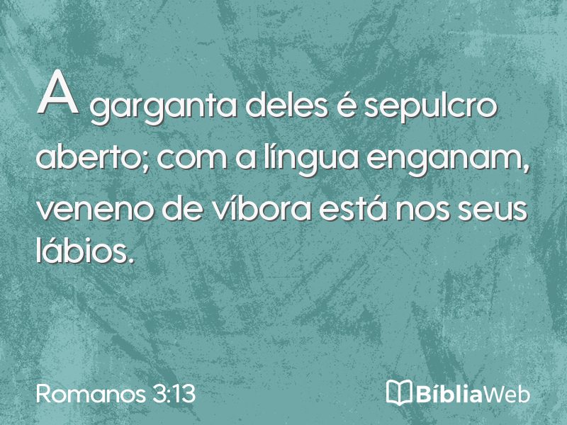 Romanos 3:13 em imagem para compartilhar