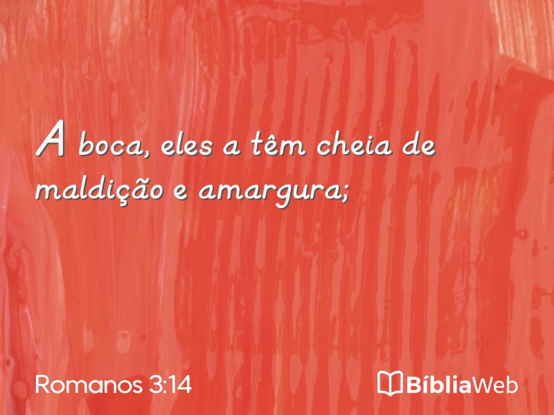 Romanos 3:14 em imagem para compartilhar