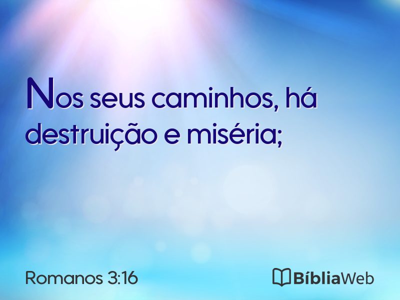 Romanos 3:16 em imagem para compartilhar
