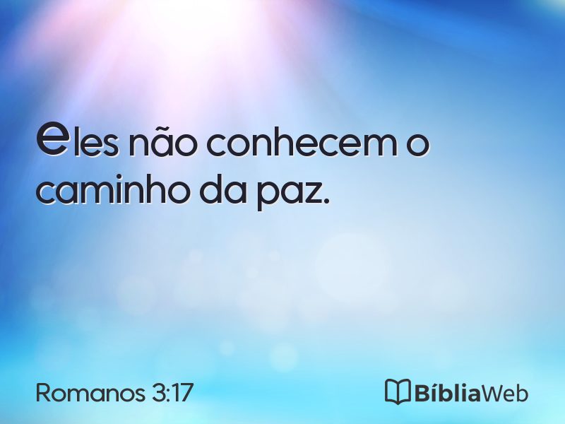 Romanos 3:17 em imagem para compartilhar