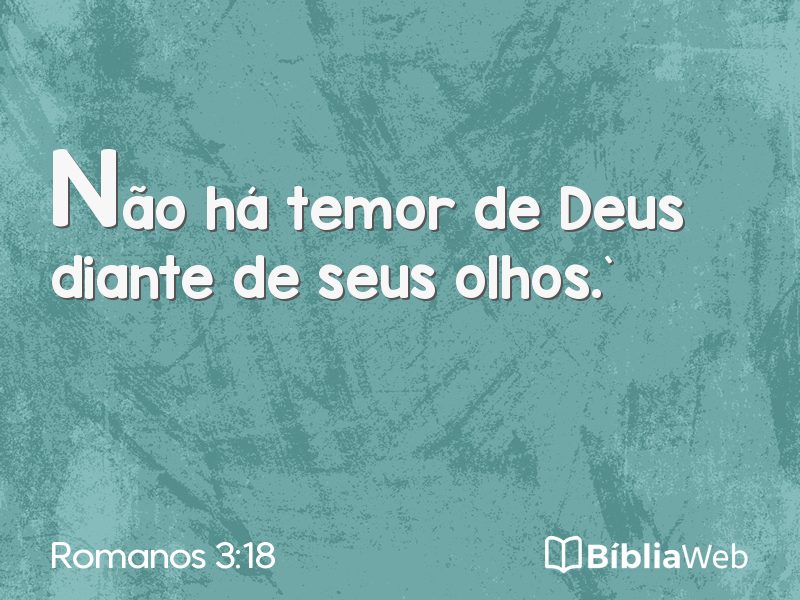 Romanos 3:18 em imagem para compartilhar