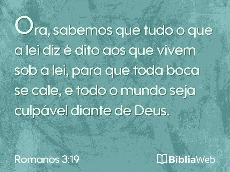 Romanos 3:19 em imagem para compartilhar
