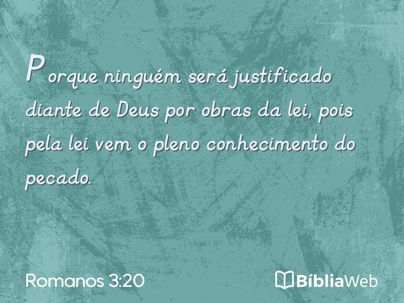 Romanos 3:20 em imagem para compartilhar