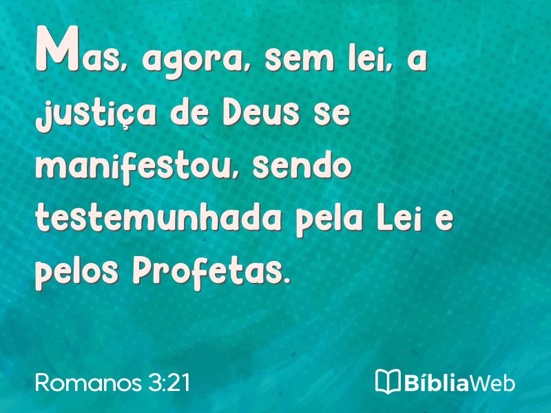Romanos 3:21 em imagem para compartilhar