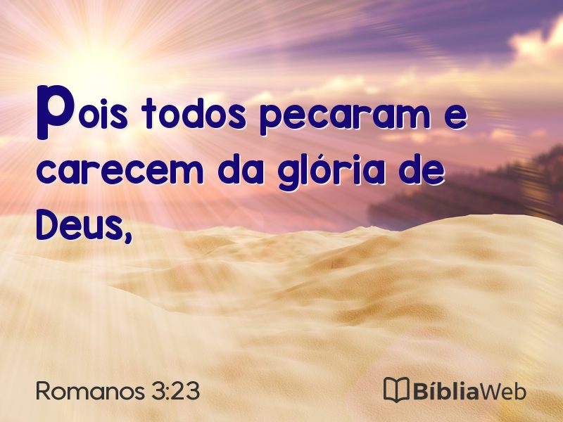 Romanos 3:23 em imagem para compartilhar