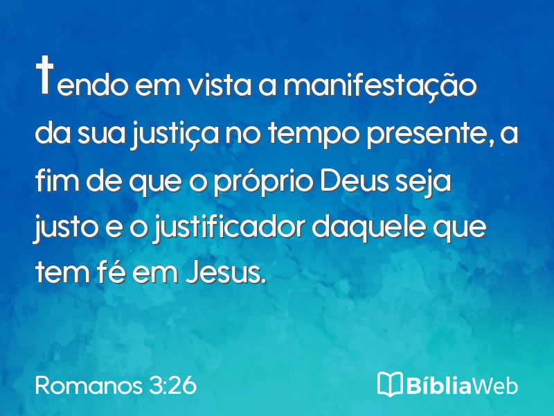 Romanos 3:26 em imagem para compartilhar