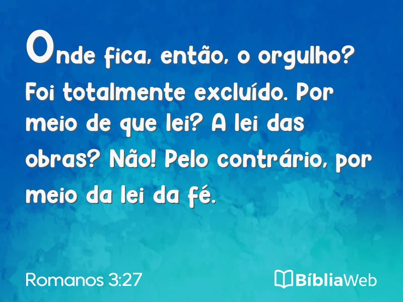 Romanos 3:27 em imagem para compartilhar