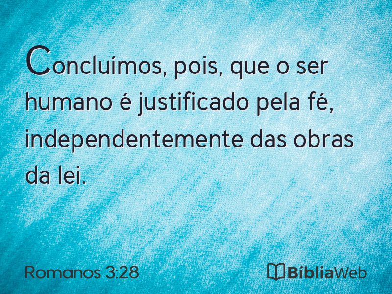 Romanos 3:28 em imagem para compartilhar