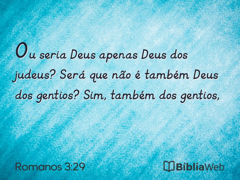 Romanos 3:29 em imagem para compartilhar