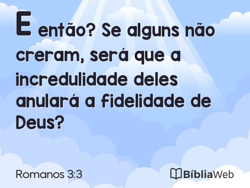 Romanos 3:3 em imagem para compartilhar