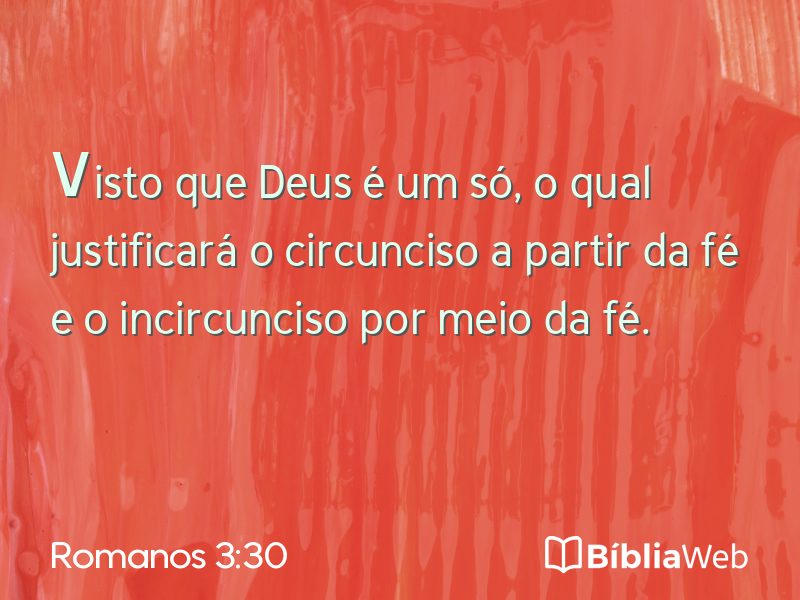 Romanos 3:30 em imagem para compartilhar