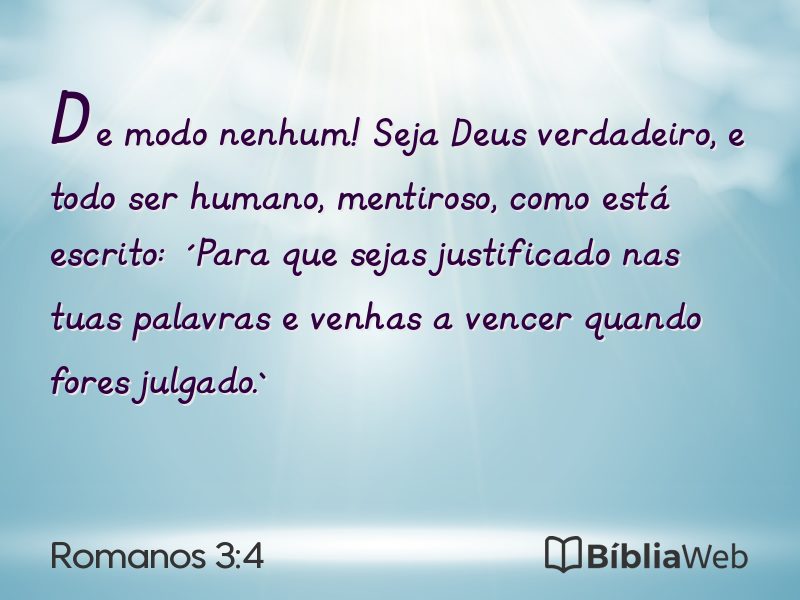 Romanos 3:4 em imagem para compartilhar