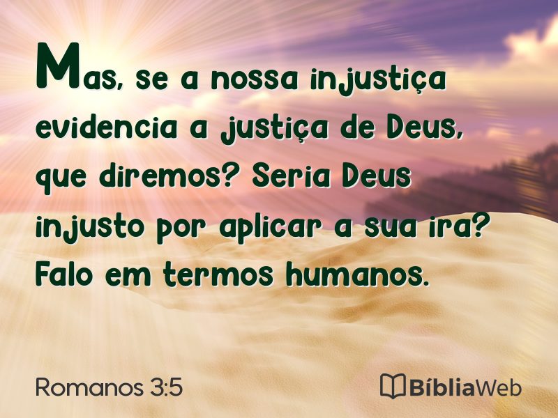 Romanos 3:5 em imagem para compartilhar