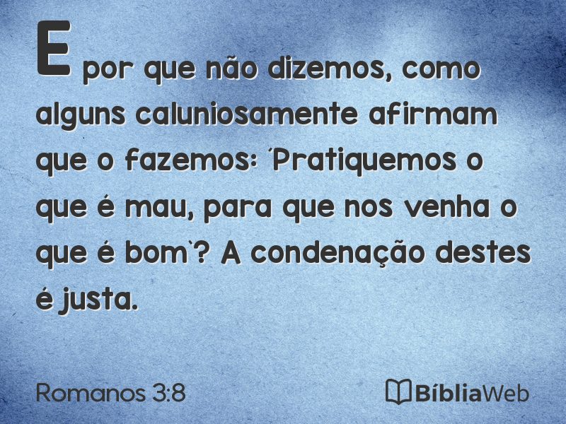 Romanos 3:8 em imagem para compartilhar