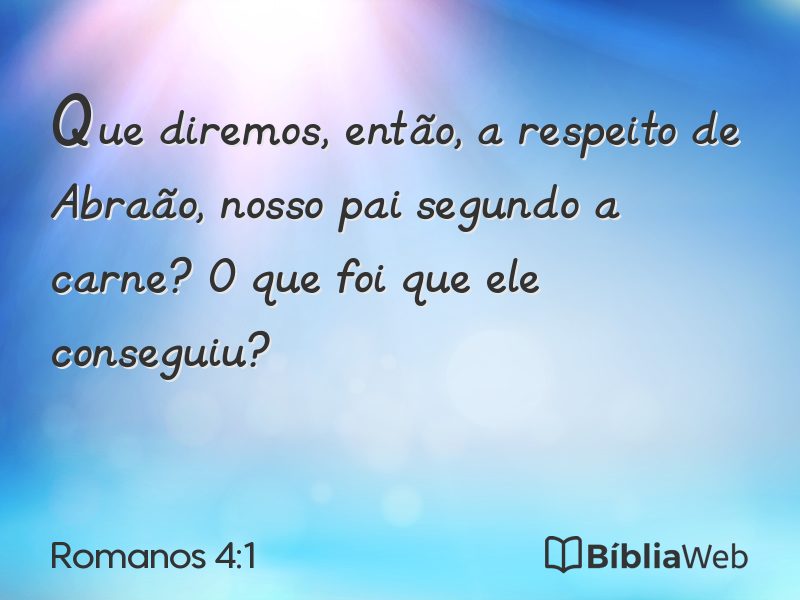 Romanos 4:1 em imagem para compartilhar