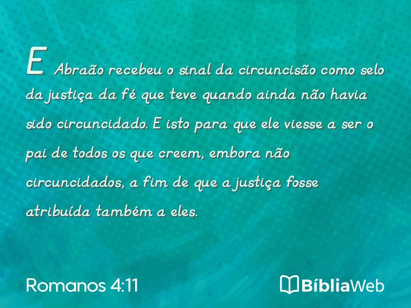 Romanos 4:11 em imagem para compartilhar