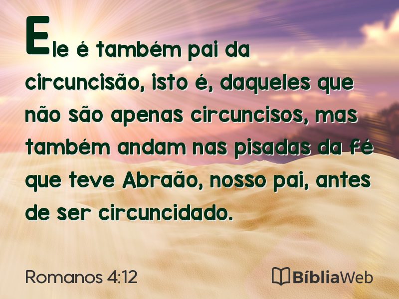 Romanos 4:12 em imagem para compartilhar