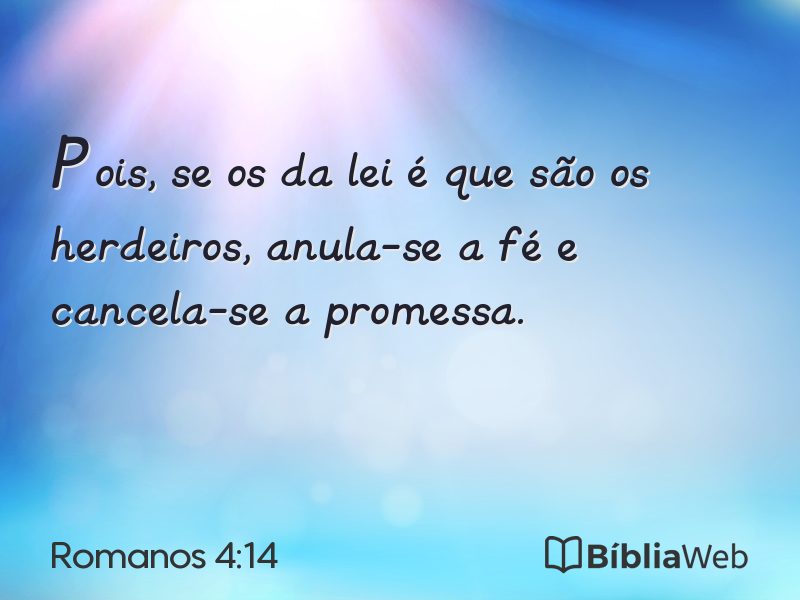 Romanos 4:14 em imagem para compartilhar