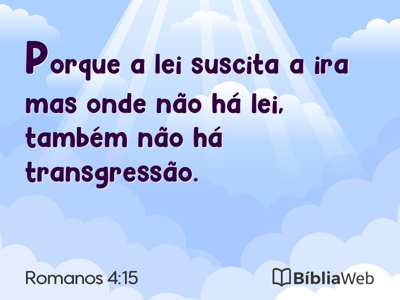 Romanos 4:15 em imagem para compartilhar