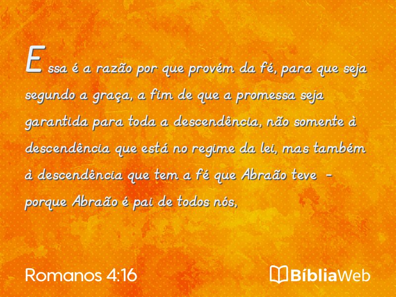 Romanos 4:16 em imagem para compartilhar