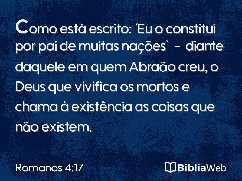 Romanos 4:17 em imagem para compartilhar