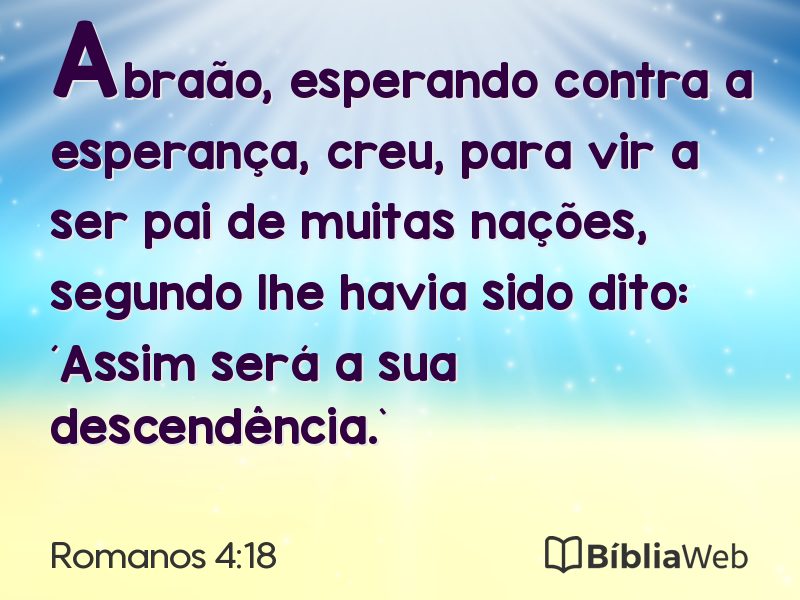Romanos 4:18 em imagem para compartilhar