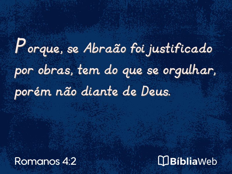 Romanos 4:2 em imagem para compartilhar
