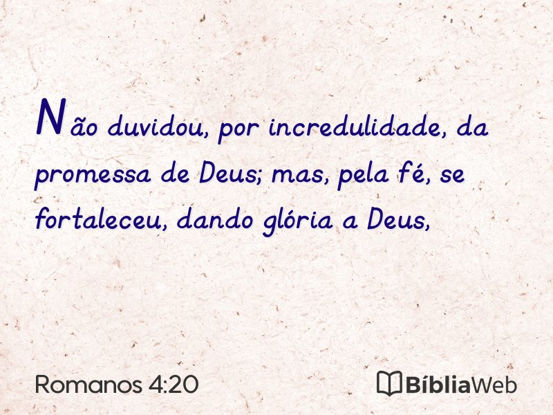 Romanos 4:20 em imagem para compartilhar