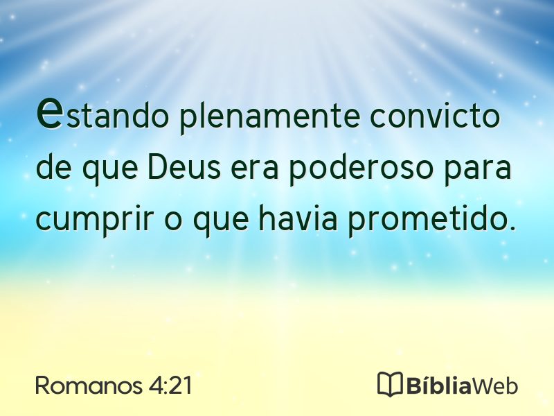 Romanos 4:21 em imagem para compartilhar