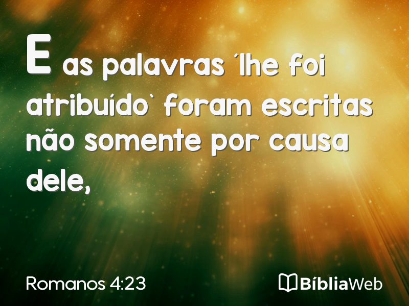 Romanos 4:23 em imagem para compartilhar