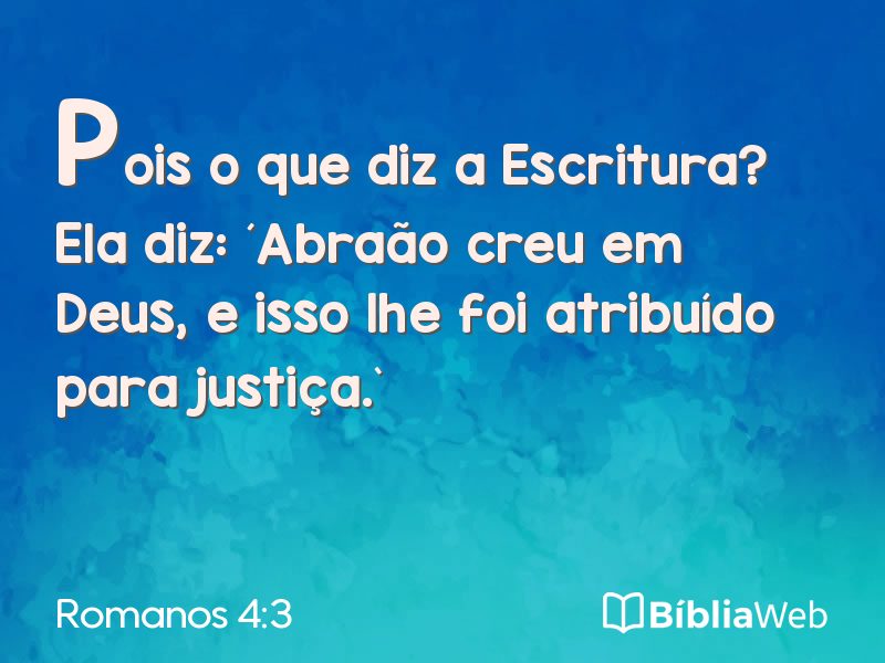 Romanos 4:3 em imagem para compartilhar