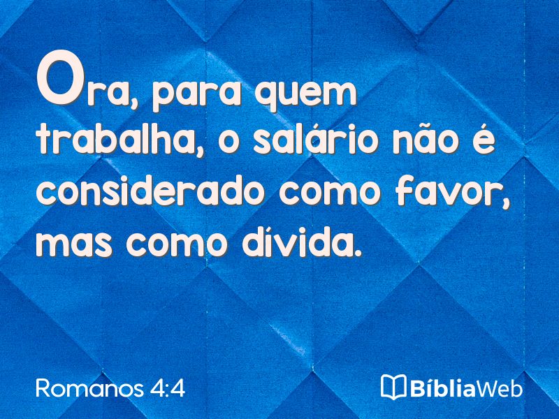 Romanos 4:4 em imagem para compartilhar